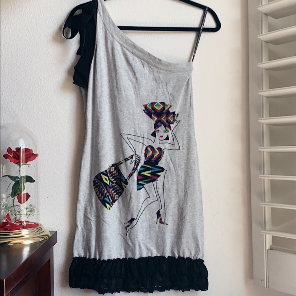 Forever 21 One Strap Gray Dress